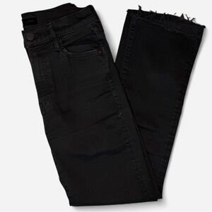 Mother Denim The Insider Crop Step Fray in wash Not Guilty Black Size 25 EUC